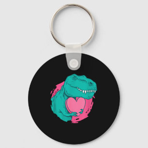 Chaveiro Presentes Cute Valentines T-rex Coração Amante de