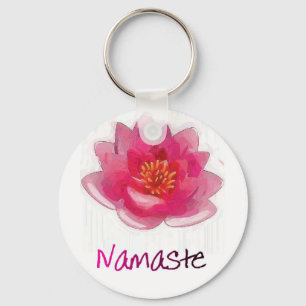 Chaveiro Presentes da ioga de "Namaste" da flor de Lotus