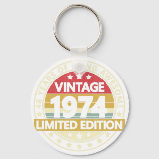 Chaveiro Presentes de 48 anos Vintage 1974 Limited Edition 