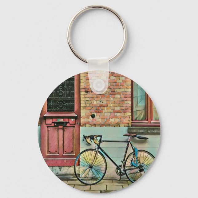 Chaveiro Presentes de aniversário para amantes de bicicleta (Frente)