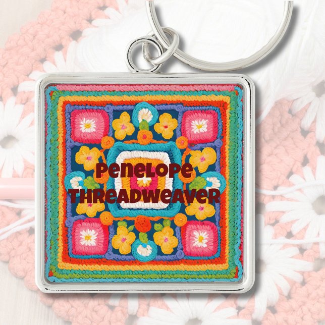 Chaveiro Presentes de Aniversário Personalizados para Croch (Custom Birthday Gifts for Crocheters Mom Grandma)