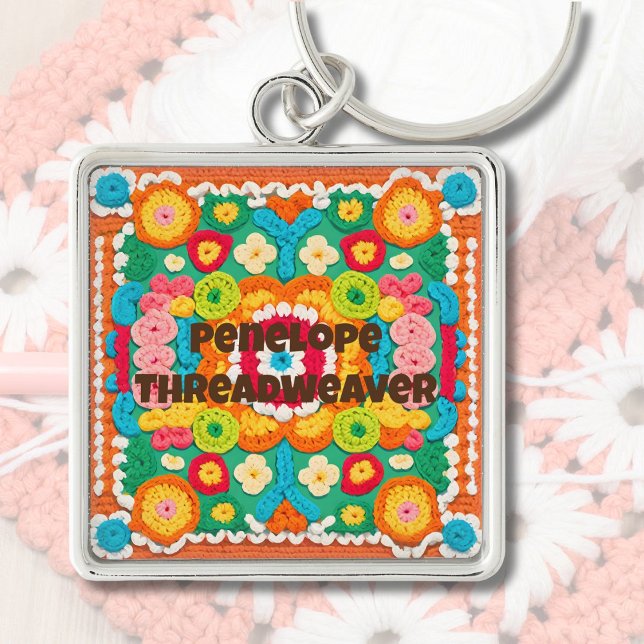 Chaveiro Presentes de Aniversário Personalizados para Croch (Custom Birthday Gifts for Crocheters Mom Grandma)