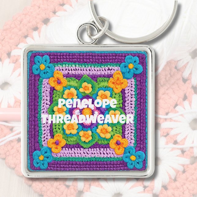 Chaveiro Presentes de Aniversário Personalizados para Croch (Custom Birthday Gifts for Crocheters Mom Grandma)