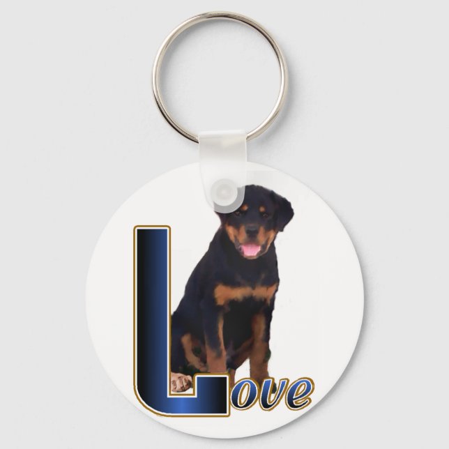 Chaveiro Presentes de Arte Rottweiler (Frente)