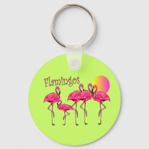Chaveiro Presentes de Arte Tropical Flamingo