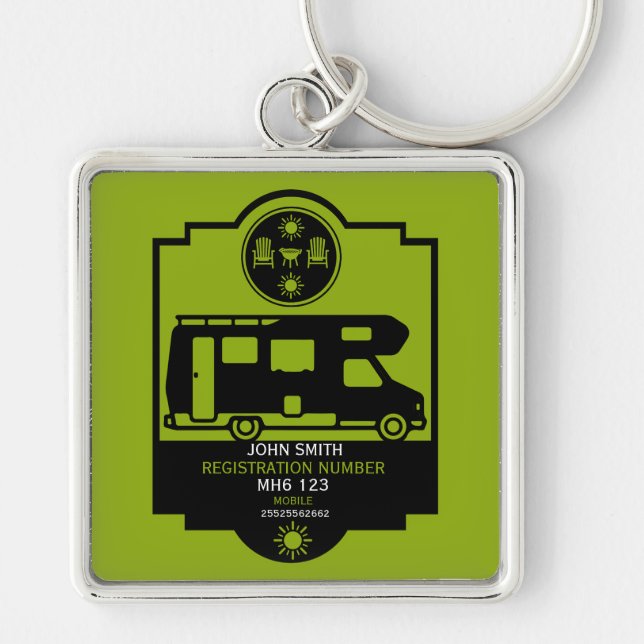 Chaveiro Presentes de Autohome Campsite (Frente)