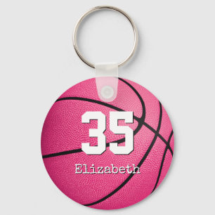 Chaveiro presentes de basquete feminina rosa personalizados