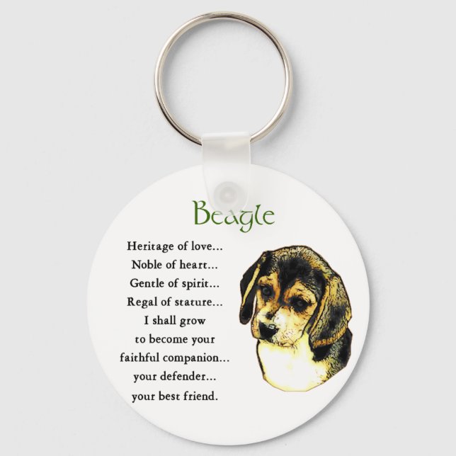 Chaveiro Presentes de Beagle Lovers (Frente)