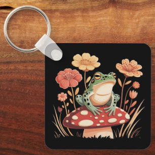 Chaveiro Presentes de Botânicos Amantes de Rãs Florais Flor