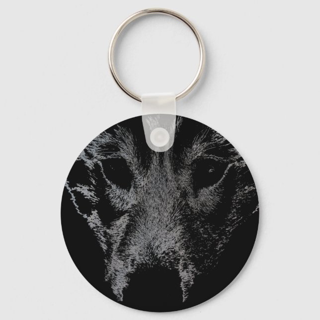 Chaveiro Presentes de Cachorro Malamuto Siberianos rouco (Frente)