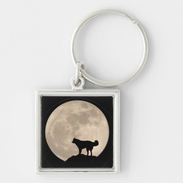 Chaveiro Presentes de Cachorro Malamuto Siberianos rouco (Frente)