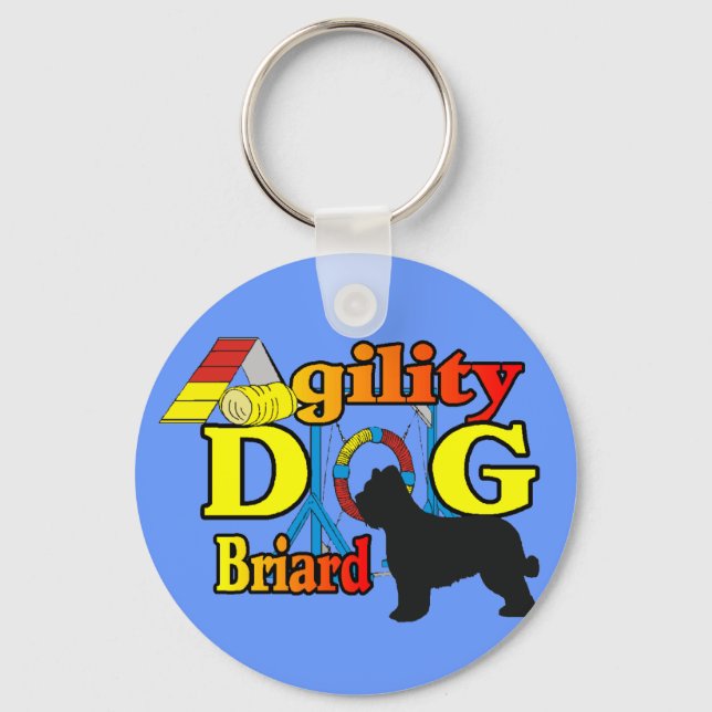 Chaveiro Presentes de Camisas de Agilidade Briard (Frente)