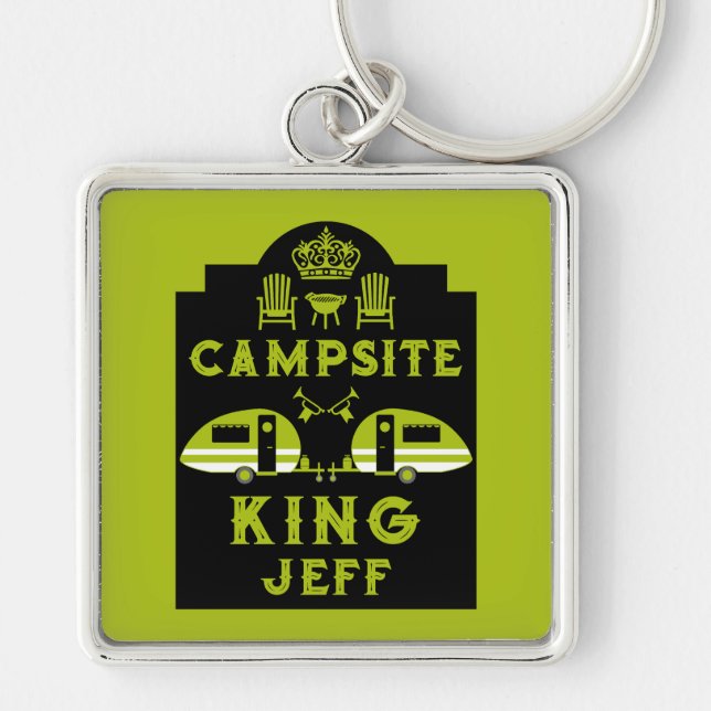 Chaveiro Presentes De Campsite King Para Campers (Frente)