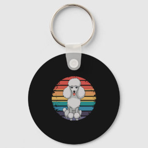 Chaveiro Presentes de cão para amantes de poodle retrô para