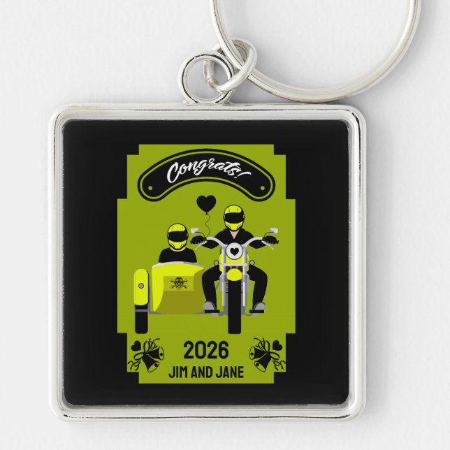 Chaveiro Presentes De Casamento De Motocicletas Para Casal (Frente)