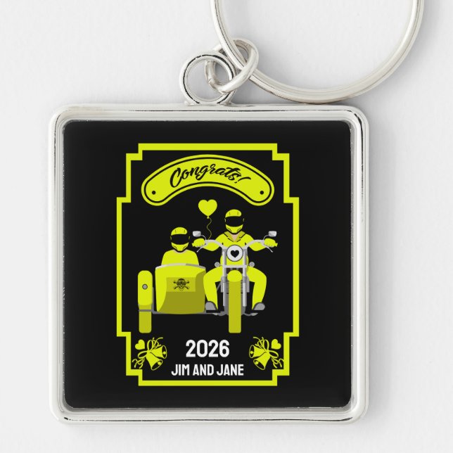 Chaveiro Presentes De Casamento De Motocicletas Para Casal (Frente)