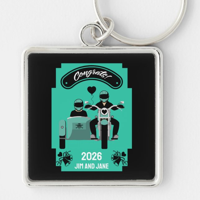 Chaveiro Presentes De Casamento De Motocicletas Para Casal (Frente)