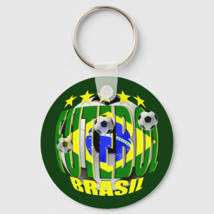 Chaveiro Presentes de cinco estrelas redondos da bola de