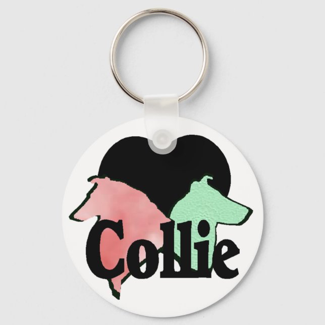 Chaveiro Presentes de Collie Rough and Smooth (Frente)