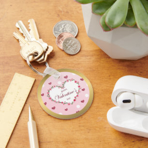 Chaveiro Presentes de Dia de os namorados de Corações Flora