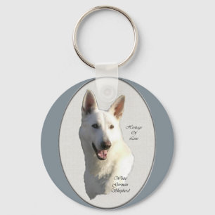 Chaveiro Presentes de German shepherd Branco