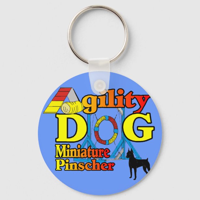 Chaveiro Presentes de Miniatura_Pinscher_Agilidade (Frente)