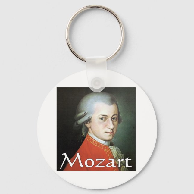 Chaveiro Presentes de Mozart para amantes da música (Frente)