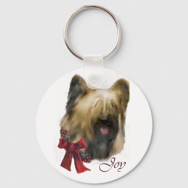 Chaveiro Presentes de Natal Briard (Frente)