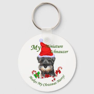 Chaveiro Presentes de Natal de Miniatura Schnauzer