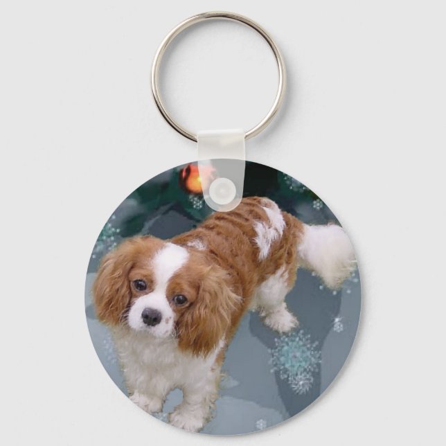 Chaveiro Presentes de Natal do Cavalier King Charles Spanie (Frente)