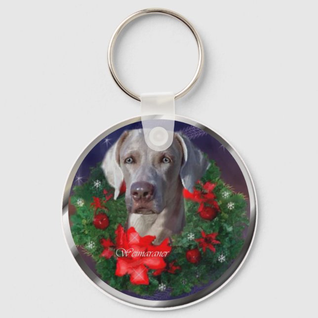 Chaveiro Presentes de Natal do Weimaraner (Frente)