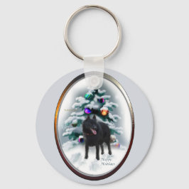 Chaveiro Presentes de Natal Schipperke