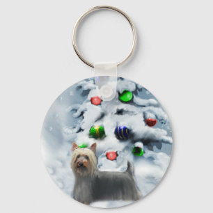 Chaveiro Presentes de Natal Silky Terrier