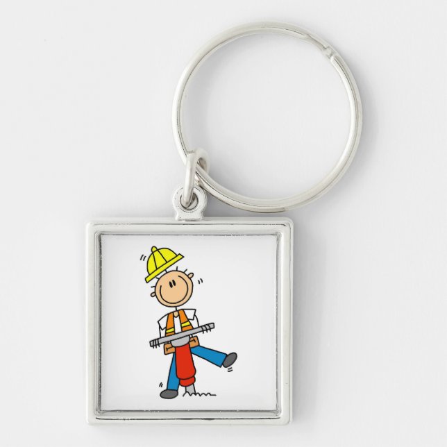 Chaveiro Presentes de Operário da Construção com Marreta (Frente)