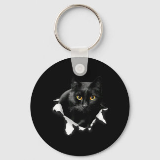 Chaveiro Presentes de pano rasgado de gato preto para amant