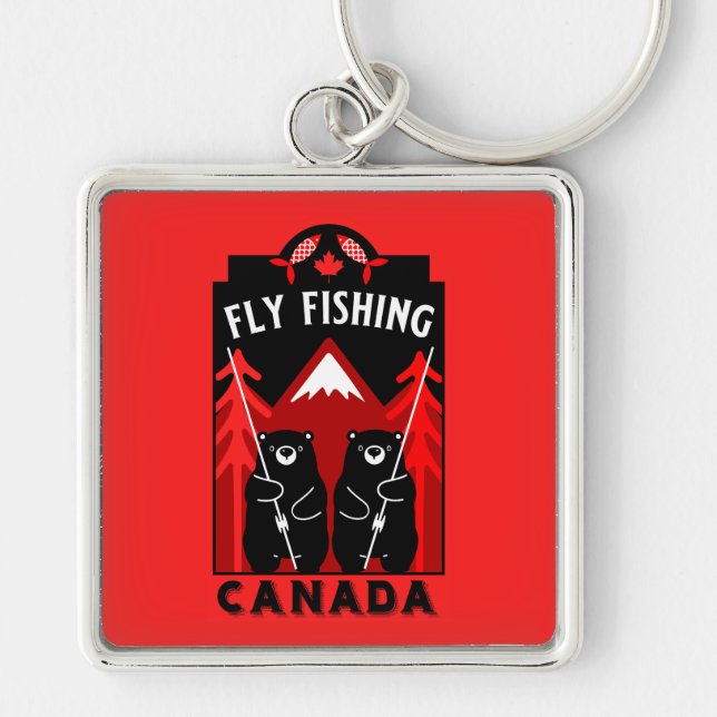 Chaveiro Presentes de pesca canadianos (Frente)