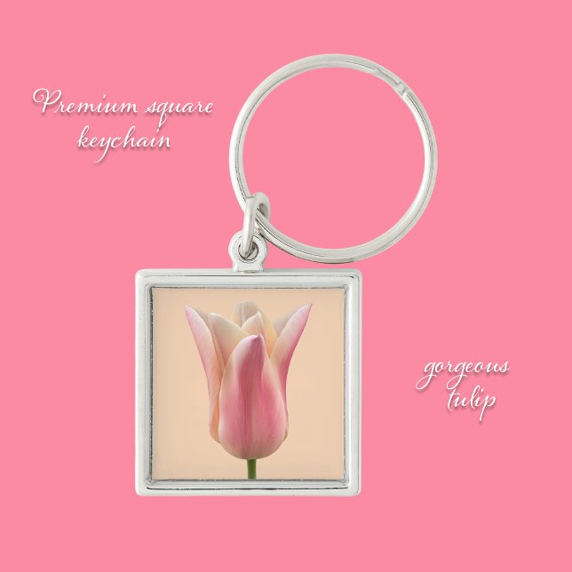 Chaveiro Presentes de Pulseira de Tulipa Rosa Deslumbrante (Criador carregado)