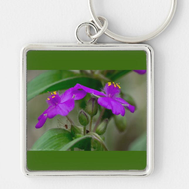 Chaveiro Presentes de Roupas de Gêmeas de Flor Silvestre Tr (Frente)