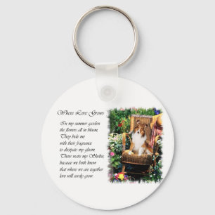 Chaveiro Presentes de Sheltie Art de Sheepdog Shetland