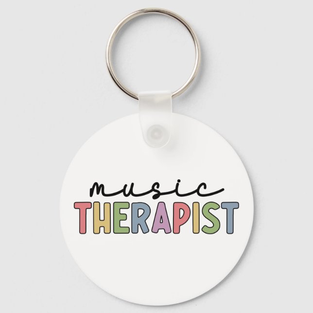 Chaveiro Presentes De Terapêutica De Música Retro (Frente)