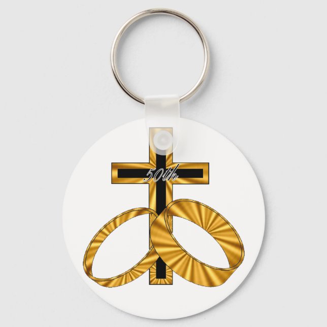 Chaveiro Presentes do 50º aniversário de casamento (Frente)