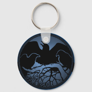 Chaveiro Presentes do corvo/corvo dos animais selvagens do