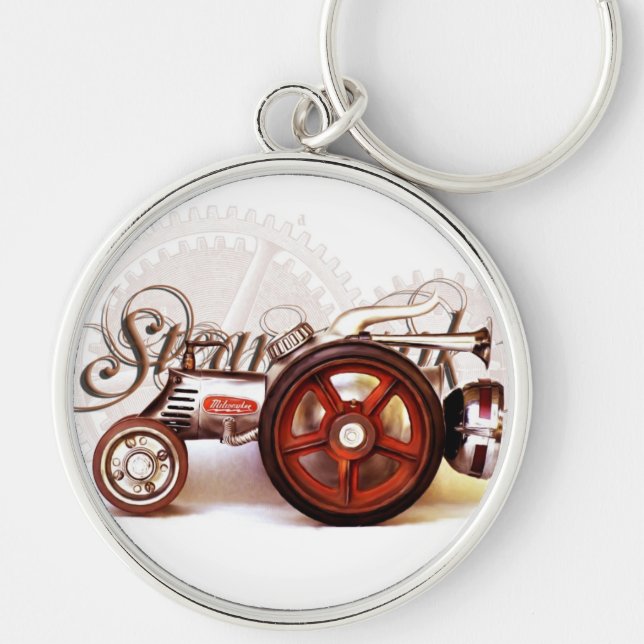 Chaveiro Presentes do destino do trator de Steampunk (Frente)