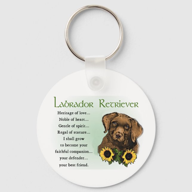 Chaveiro Presentes do Labrador Retriever (Frente)