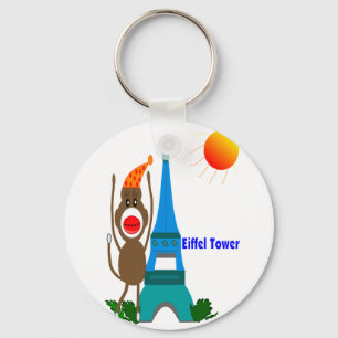 Chaveiro Presentes do macaco da peúga da torre Eiffel