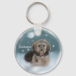 Chaveiro Presentes do Natal de Cockapoo