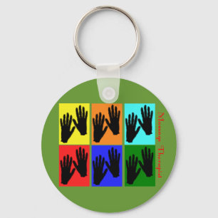 Chaveiro Presentes do pop art do terapeuta da massagem