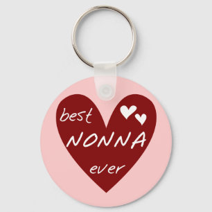 Chaveiro Presentes dos t-shirt de Nonna do coração vermelho