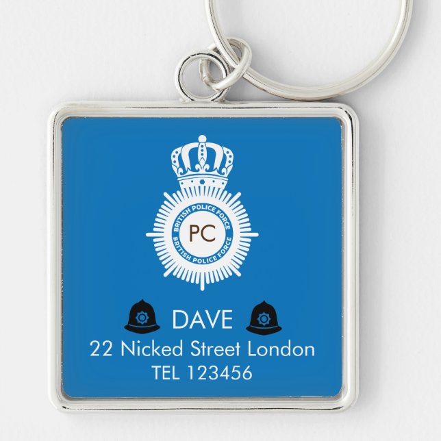 Chaveiro Presentes E Acessórios Da Polícia Britânica (Frente)