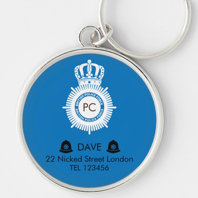 Chaveiro Presentes E Acessórios Da Polícia Britânica (Frente)